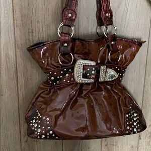 Maroon handbag